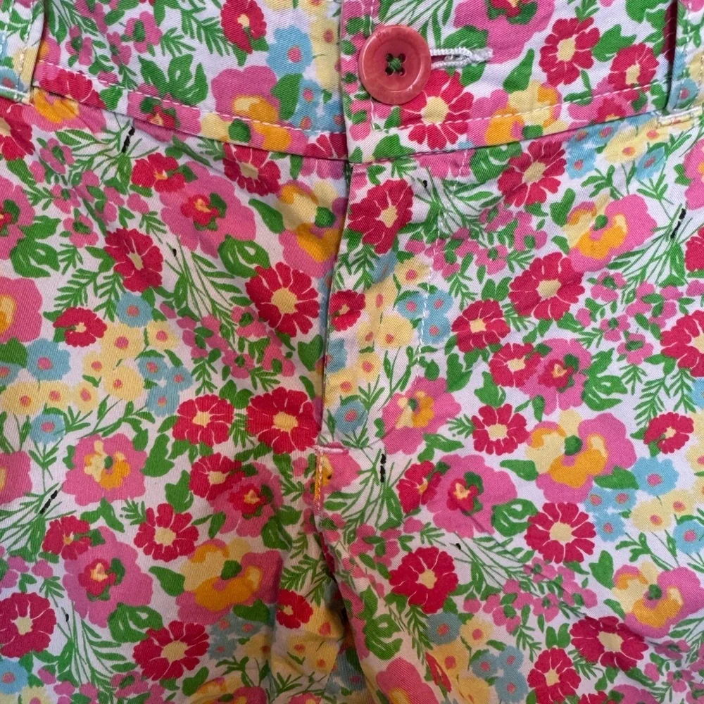 Lilly Pulitzer Women’s Pink Multi Floral Scallop-Hem Short Size 4